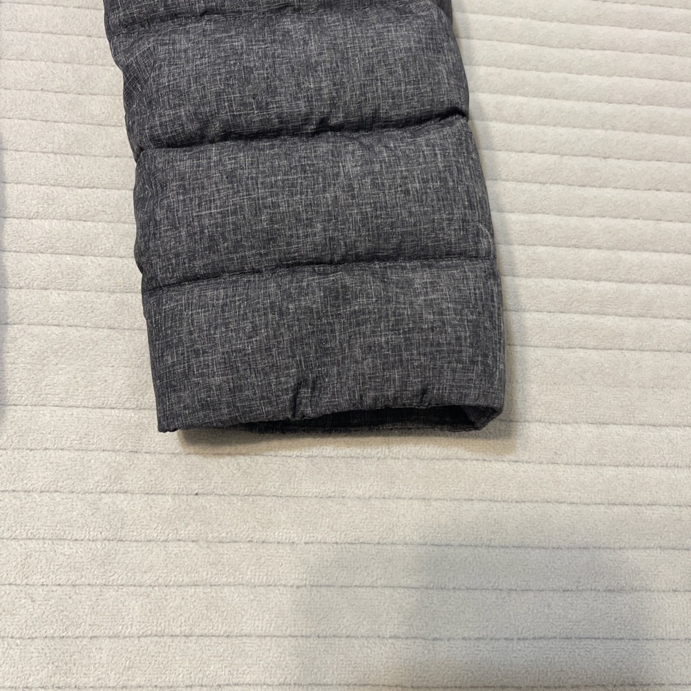 EDDIE BAUER Womens Sz S Slate Full Zip Faux Fur Hood Quilted Down Jacket - Picture 2 of 10